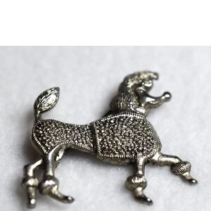 Rare Vintage 1930's Sterling Silver Poodle Show Dog (In Family 95 Yrs.) Brooch